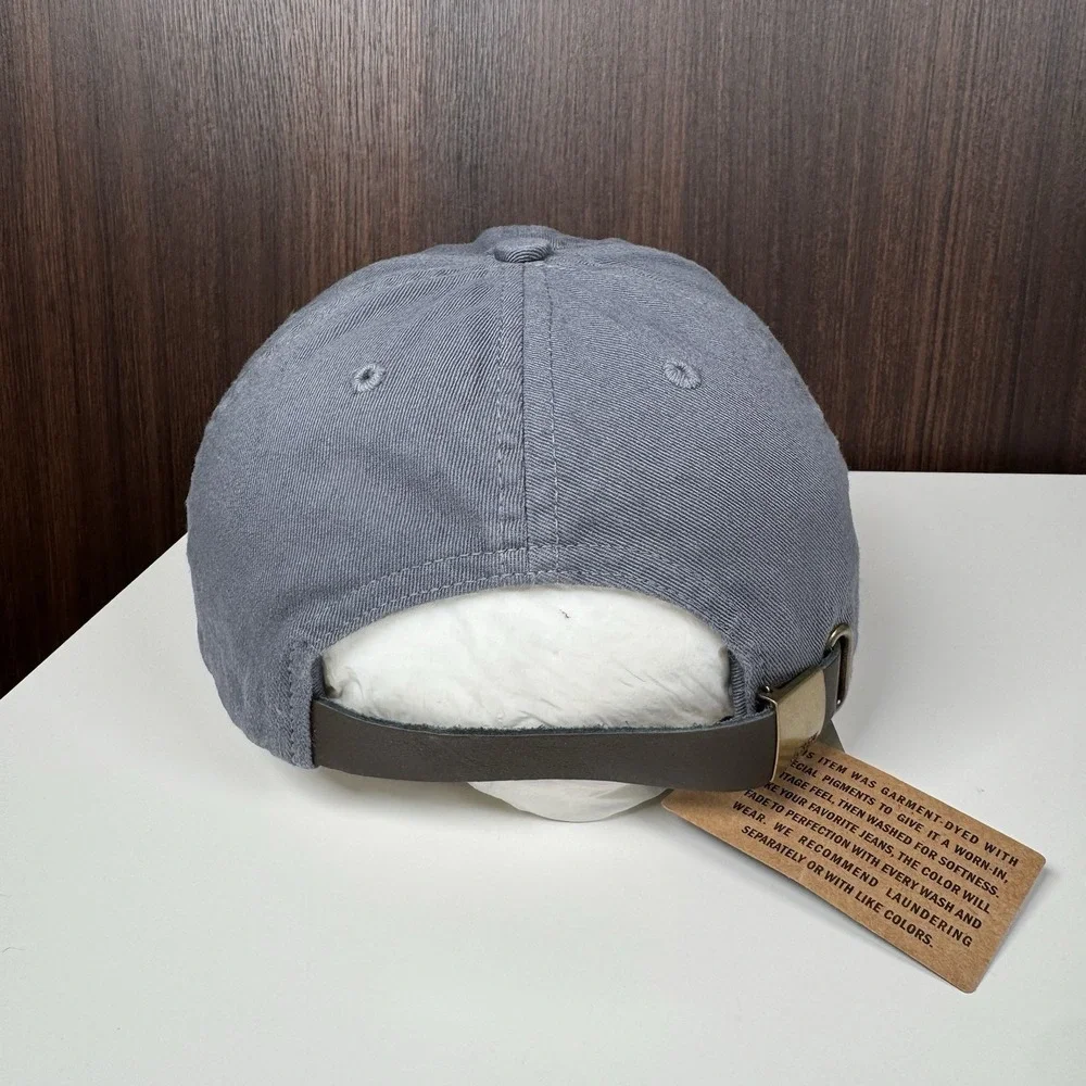 J Crew Made in the USA Garment Dyed Twill Baseball Cap Hat Gray - NEW